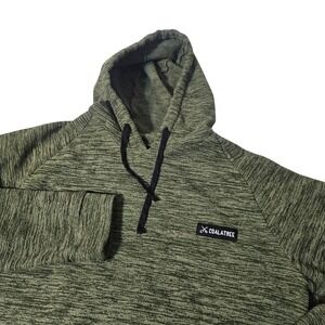 COALATREE Eco Mens Medium Green Heathered Pullover Hoodie Recycled Materials
